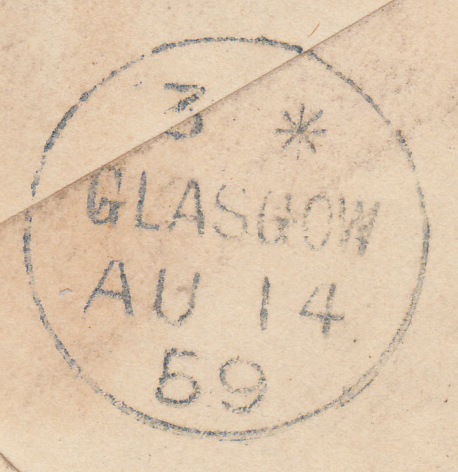 83526 - MANCHESTER SPOON TYPE B (RA73). 1859 envelope