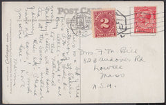83805 - 1922 UNDERPAID POSTCARD TO USA. Post card London to...