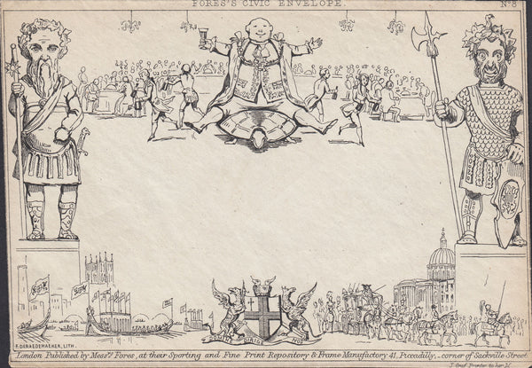83923 - FORES'S CIVIC ENVELOPE NO.8/DERAEDEMAEKER PROOF ? A very fine unused De...