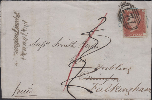 84013 - 1849 LINCOLNSHIRE/RE-DIRECTED MAIL. 1849 large part wra...