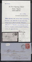 84023 1861 DIE 2 1D PL.65 (SG40)(IL) USED ON COVER LONDON TO DAVENTRY.