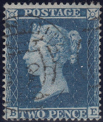 84082 - 2D PL.6 (BE) L.C.16 (SG36a). A fine used 1858 2d blue pl.6 L.C.16 (SG36a)