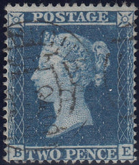 84082 - 2D PL.6 (BE) L.C.16 (SG36a). A fine used 1858 2d blue pl.6 L.C.16 (SG36a)