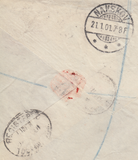 84184 - 1901 MAIL LONDON TO DENMARK 'POSTAL STATIONERY EMBOSSED. Envelope sent registered mai...