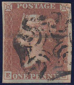 84252 - PLATE 5 IN RED (SG7) LETTERED EE FIRST STATE IN RE...