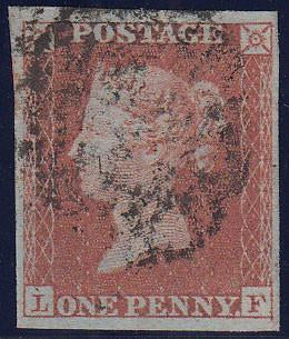 84352 - PL.158 (LF)(SG8). Good used pl.158 lettered LF wit...