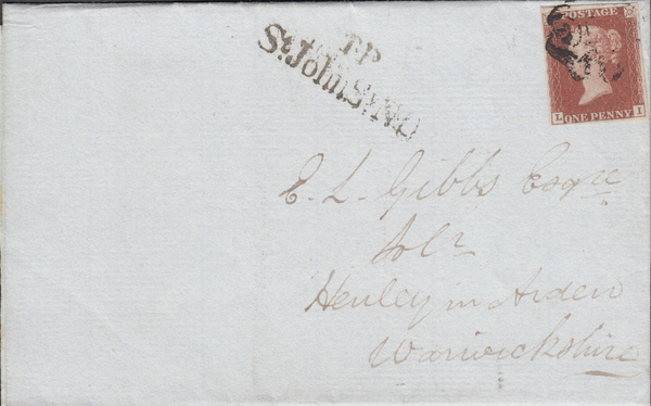 84402 - PL.10 (LI)(SG7) ON COVER. 1841 letter London to Henley in A...