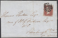 84406 - PL.9 (CJ)(SG7) ON COVER. 1841 wrapper to Edinburgh...