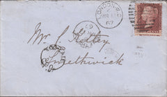 84546 - 1867 envelope London to Smethwick with 1d pl.91 le...