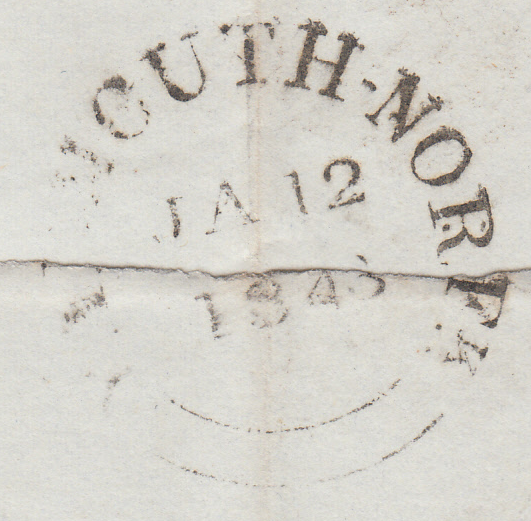 84598 - PL.27 (LA)(SG8) ON COVER. 1843 letter Great Yarmouth to Wym...