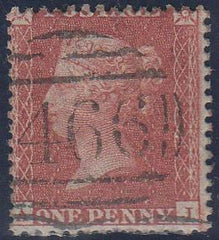 84606 - PL.32(AJ)(SG29)/SHORT 'A' ROW STAMP. A good used 1856 1d pl.32 red-brown on blued paper lettere...