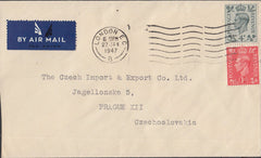 84650 1947 MAIL TO CZECHOSLOVAKIA.