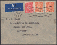 84702 1946 MAIL TO CZECHOSLOVAKIA.
