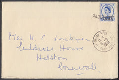 84756 - 1959 envelope to Helston Cornwall with 4d Wilding ...