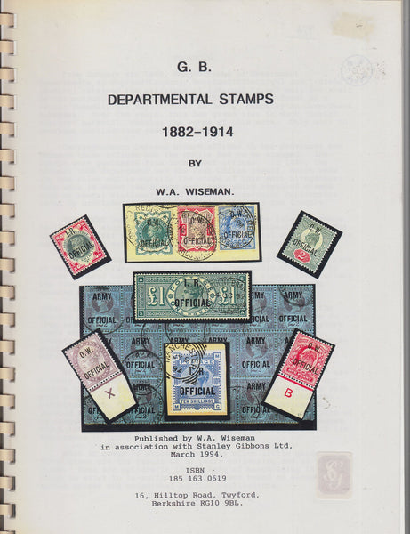 84839 - GB DEPARTMENTAL STAMPS 1882-1914 by Wiseman. A fin...