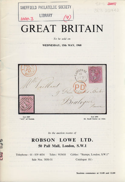 84910 - GREAT BRITAIN: Robson Lowe auction catalogue May 1...