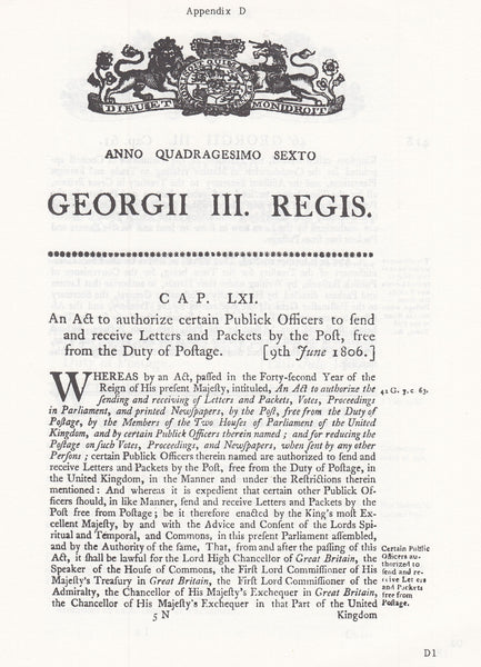 84915 'OFFICIAL FRANKING 1800-1840' BY J.G.S. SCOTT.