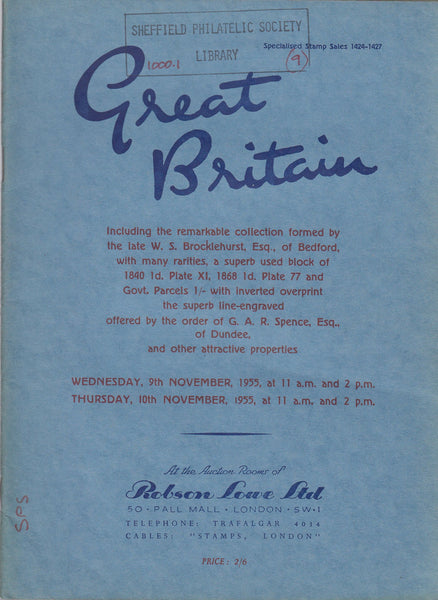 84951 - GREAT BRITAIN: Robson Lowe Auction Catalogue Novem...