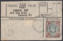 85318 - PARCEL POST LABEL. 1904 label LONDON CHT (276 High...