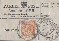 85415 1916 PARCEL POST LABEL.