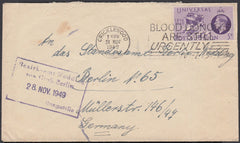 85418 1949 MAIL CRICKLEWOOD TO BERLIN 3D U.P.U. (SG 500).