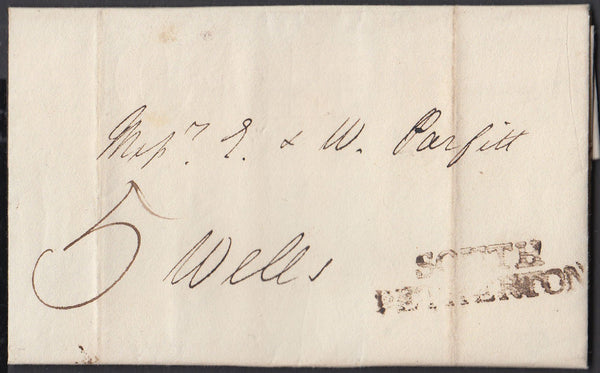 85424 - SOMERSET. 1820 letter South Petherton to Wells dat...