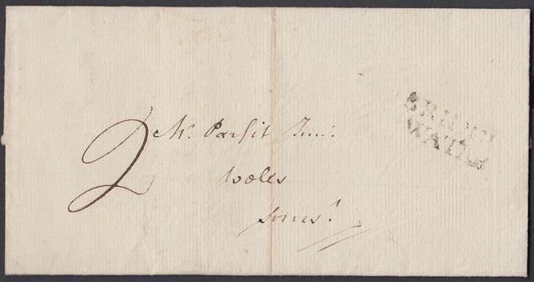 85426 - SOMERSET. 1796 letter Bridgewater to Wells with fa...