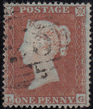 85757 - 1852/54 PL.157 MATCHED PAIR 1d IMPERF (SG8) AND 1D PERF (SG17) LETTERED LG.