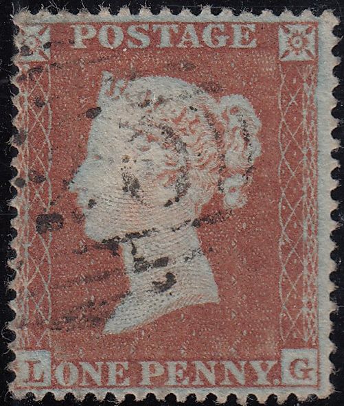 85757 - 1852/54 PL.157 MATCHED PAIR 1d IMPERF (SG8) AND 1D PERF (SG17) LETTERED LG.
