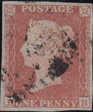 85764 - PL.157 MATCHED TRIO OF 1852 1d IMPERF (SG8) x 2 AND 1D PERF (SG17) LETTERED HB.