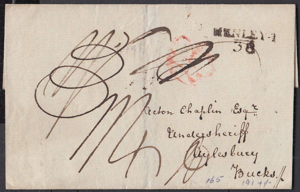 85961 - OXON. 1811 wrapper Henley to Aylesbury (biro marks...