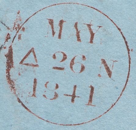 85980 1841 1D RED PL.1B (SG7)(RI) ON COVER EDINBURGH TO GLASGOW.