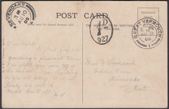 86167 - 1905 UNPAID MAIL GREAT YARMOUTH TO SEVENOAKS KENT.
