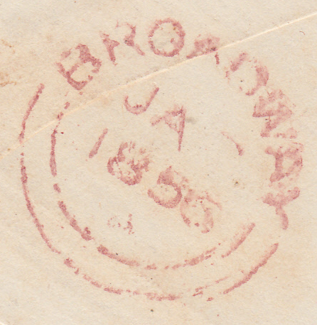 86173 - GLOUCESTER SPOON (RA37) ON COVER. 1856 envelope Gloucester ...