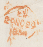 86204 - LIVERPOOL SPOON TYPE A15 (RA52) ON COVER. 1854 envelope Liv...