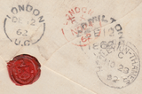 86292 - 1862 MAIL HENLEY ON THAMES TO CANADA. Envelope Henley on Thames to ...
