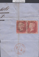 86308 1861 PIECE WITH TWO EXAMPLES RARE DIE 2 1D PL.65(SG40)(CC BC).