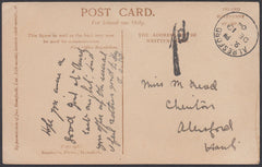 86326 - 1904 UNPAID MAIL USED ALRESFORD (HANTS). Post card used locally