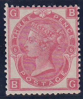 86543 1870 3D ROSE PL. 6 (SG103)(BG) GOOD MINT EXAMPLE.