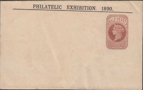 86561 - 'PHILATELIC EXHIBITION 1890' POSTAL STATONERY WRAPPER.  Fine unused QV ½d brown newspaper ...