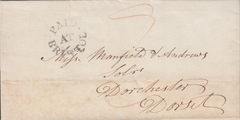 86647 1838 MAIL BRISTOL TO DORCHESTER WITH 'PAID/AT/BRISTOL' HAND STAMP (BS162).