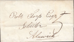 86661 - 1834 NORTHUMBERLAND/'MORPETH' UDC (NR432). Fine letter Morpeth to Alnwick dat...