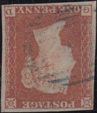 86715 1851 1D PL.107 (GD) WATERMARK INVERTED (SG8 Wi). A fine used