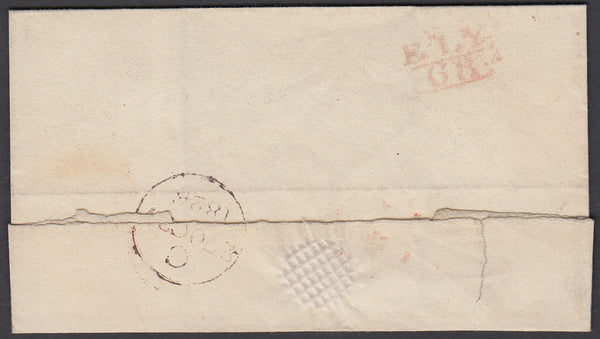 86815 - 1826 CAMBS/'ELY 68' MILEAGE MARK (CB107). Wrapper Ely to London dated 26th October with...