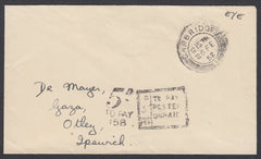 86845 - 1952 UNPAID MAIL. Envelope, without stamps, Eye to...