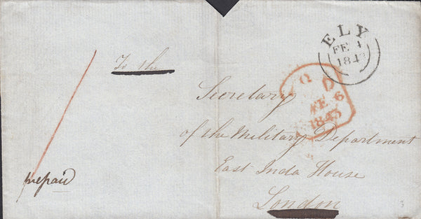 86904 - CAMBS. 1843 wrapper (seal cut away and one side fl...