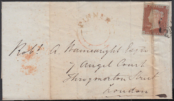 86932 - 1843 MIDDLESEX/HERTS/'PINNER' UDC (MX200). Wrapper Pinner to London wit...