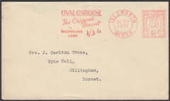 86948 - MIDDLESEX/METER MARK/ADVERTISING. 1937 envelope Is...