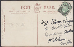 87051 - CIRCA 1905 MAIL BAG SEAL CANCELLATION. Undated postcard circa 1905...