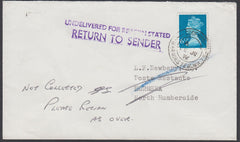87083 - 1976 UNDELIVERED MAIL. Envelope Warminster address...